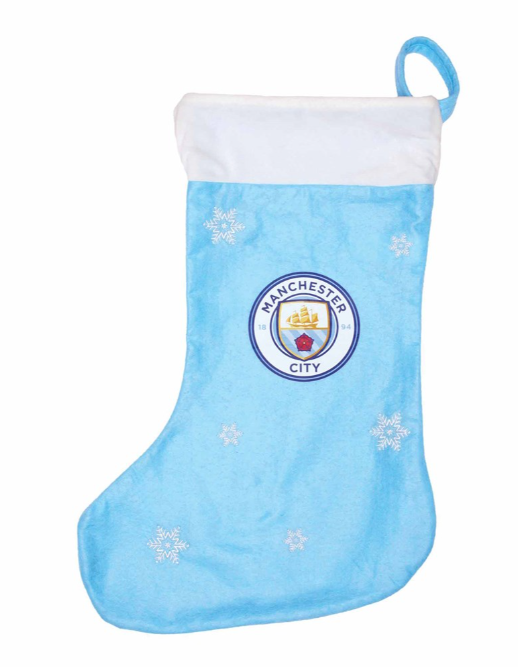 Manchester City FC Santa Stocking Snowflake-XMAS Gift Official Licensed