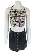 Womens Boho Halter Neck Crop Top Summer Beach Holiday - CRTOP91