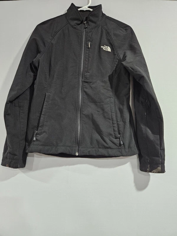 north-face full zip outdoor soft-shell windbreaker jacket