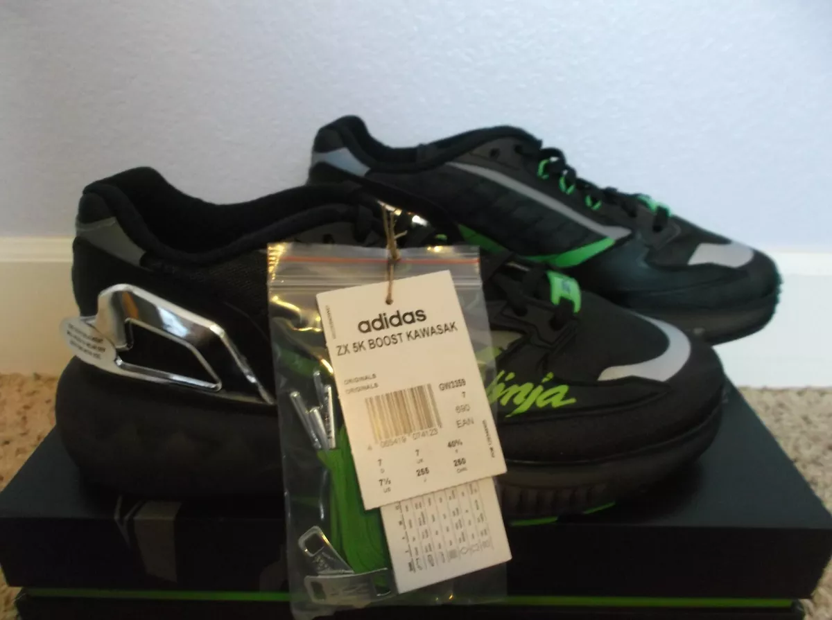 NEW - ADIDAS ZX 5K BOOST KAWASAKI NINJA - CORE BLACK - MEN'S SIZE 7.5 - (GW3359)