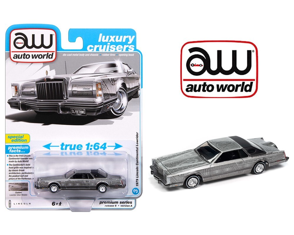 ラガルン Auto World 1979 Lincoln Continental Lowriders Silver AWSP175