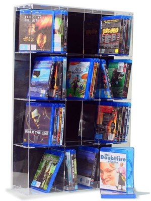 SORA Blu-ray Modulregal mit schwarzer Rückwand für bis zu 128 Blu-ray-Cases