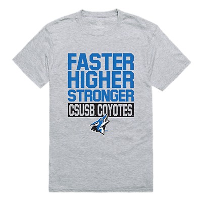 California St University San Bernardino Coyotes NCAA Logo Workout T-Shirt S-2XL