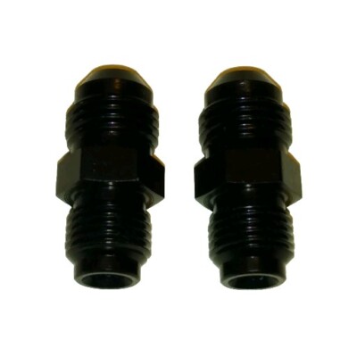 6an to 1/2-20 inverted flare. transmission and radiator Fitting Black. Set of 2