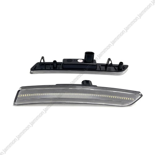 Clear Lens White LED Front Bumper Side Marker Light for Cadillac 16-20 CT6 CT6-V - Picture 2 of 11