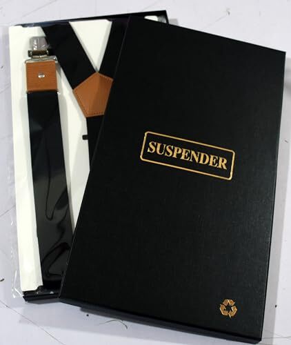 Suspenders for Men Adjustable Y Back Elastic with Strong Clips 47 inches Navy - Picture 6 of 6