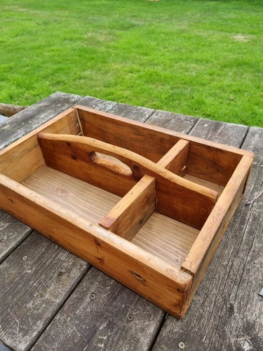 Shoe Repair Gardeners Wooden Caddy Tray Cobblers Tools Organiser Reclaimed