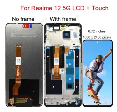 6.72'' For OPPO Realme 12 5G LCD With Frame Display Touch Panel