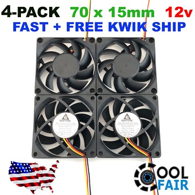 Gdstime 12v 70mm DC 7015 Cooling Fan 70x70x15mm Computer Case CPU 3pin ...