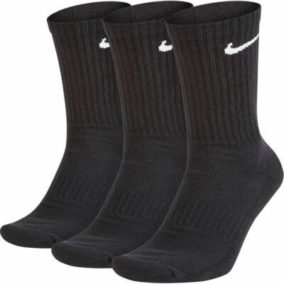 Nike Socken Sport 3 Paar Langsocken Tennissocken Baumwolle, Schwarz M L