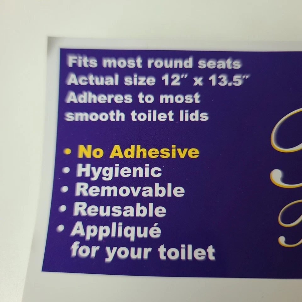 Toilet Tattoos Leopard Print Round Toilet Seat Lid Cover Decor Reusable Vinyl - Image 2 of 2