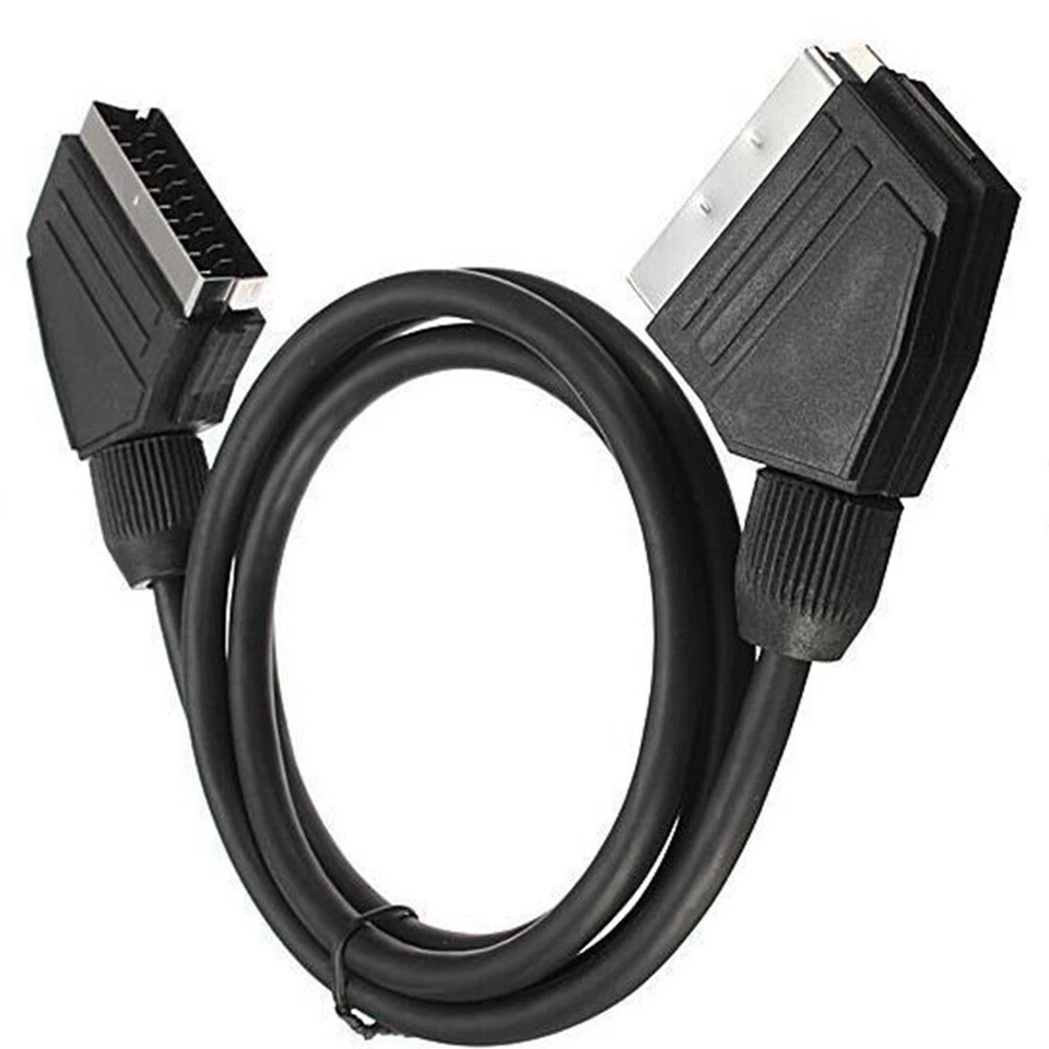 SCART Lead Cable Fully Wired 21 Pin RGB SKY TV DVD Quality SILVER 1.5M Long - Image 4 of 4