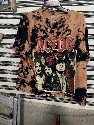 AC/DC Highway To Hell Tie Dye Tee Sz xL