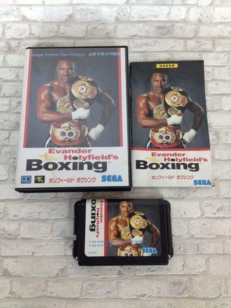 Evender Holifield's Boxing Mega Drive MD Genesis Used Japan Boxed