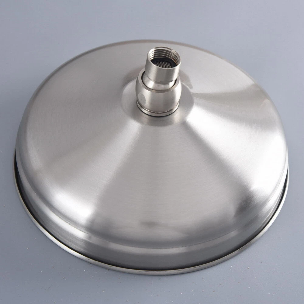 Brushed Nickel 8 inch Round Rain Shower Heads Bathroom Rainfall Shower ash275