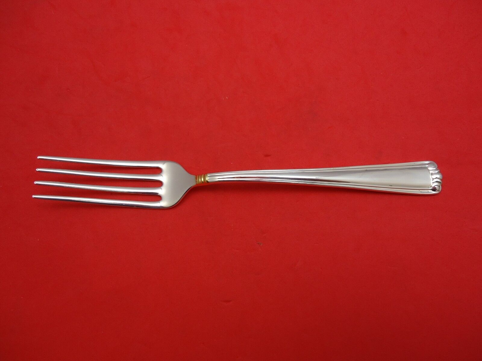 Embassy Scroll Gold by Lunt Sterling Silver Dinner Fork 7 5/8" Flatware