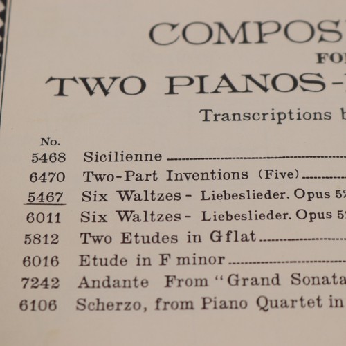 Brahms Sei Valzer Liebeslieders Op 52 n. 5467 Set 1 Pianoforti 4 Mani 1 Spartito 1924 - Foto 2 di 6