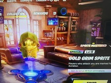 RARE fortnite Gold Grim Sprite - Instantly ma...