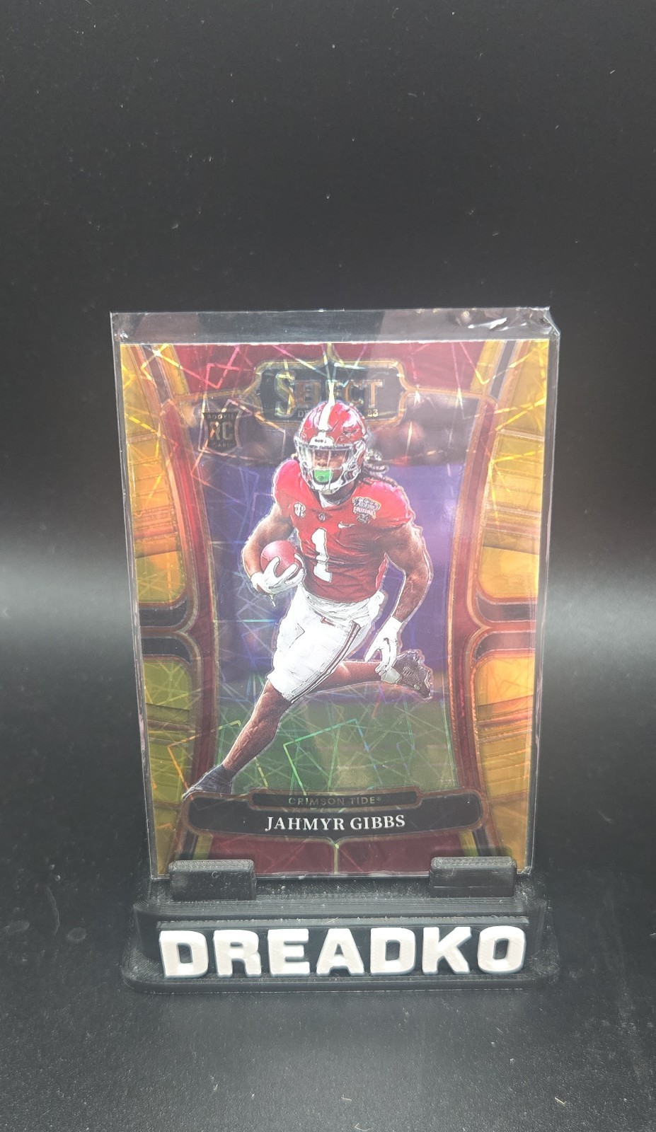 2023 Panini Select Draft Picks - Concourse Jahmyr Gibbs #10 Gold Lazer Prizm...