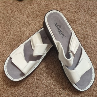 Birkenstock Alegria Karmen White  Comfort Slide Sandal Sz 40/10
