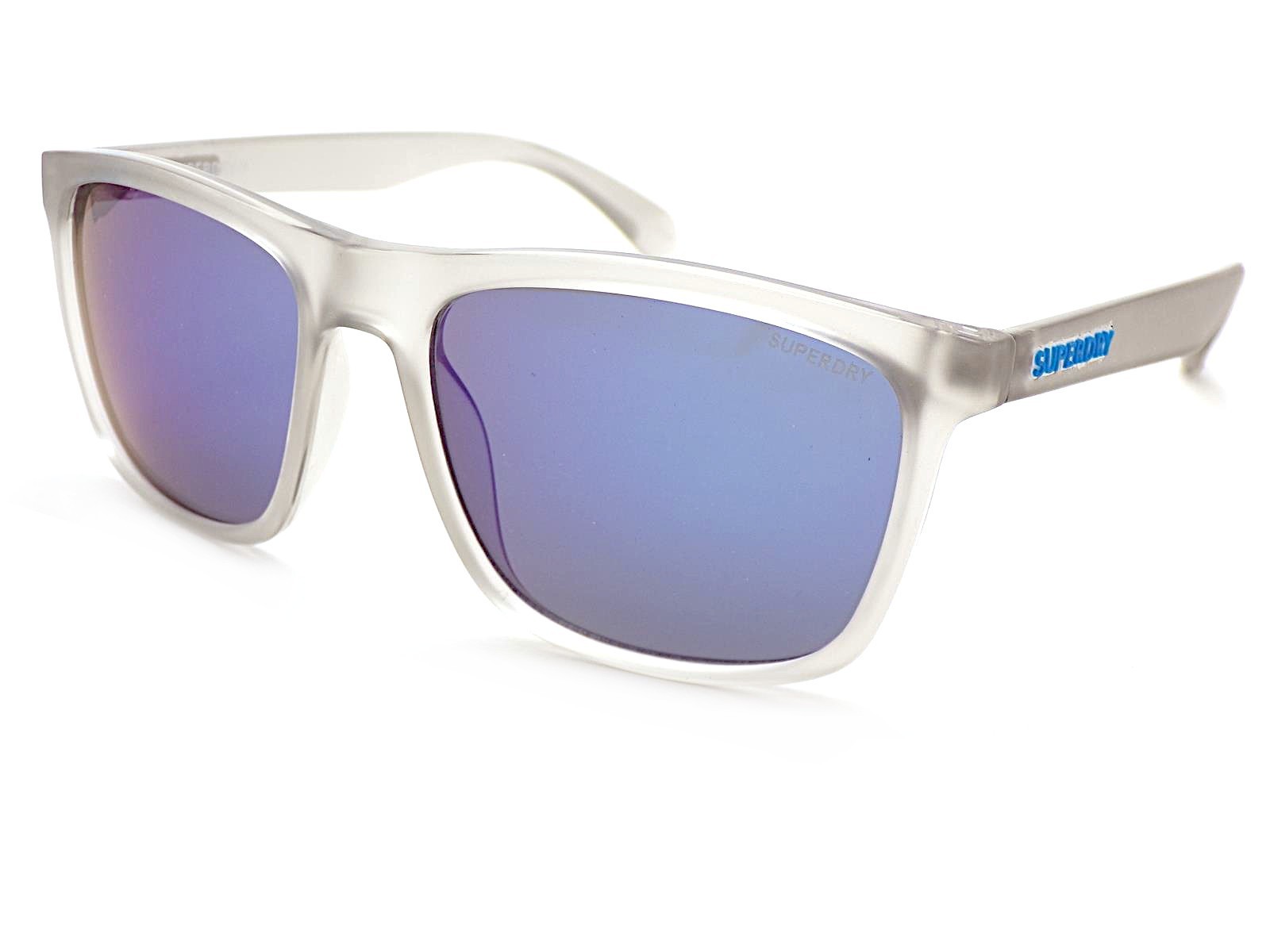 Superdry SDS 5015 Sunglasses Matte Opaque Grey with Blue Mirrored Lenses 108