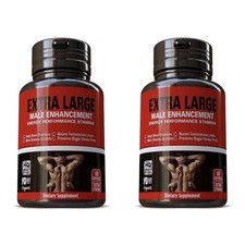 2 Bottles MALE ENHANCING RISE SUPPORT STAMINA MENS SUPPLEMENT PILLS 60 Caps
