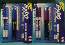 Expo Mixed Marker Set 4ct Wet  4ct Dry Erase Markers Lot Of 2 Packs-NEW