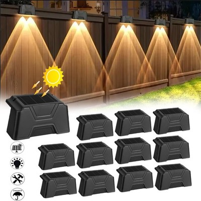 Pack of 4/8 Solar Stair Lamps, Solar Deck Lights for Outdoor Garden Yard, Patios