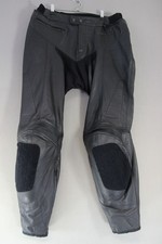 PANTALONE BIKER SPIDI IN PELLE NERA CON ARMATURA CE FIANCHI E GINOCCHIA: VITA 36"/GAMBA 32"
