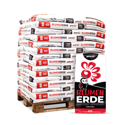 Galamio Blumenerde torffrei - 1 Palette (45 x 40 l / 1.800 Liter) | Gartenerde
