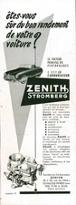 Publicité ancienne carburateur Zenith issue de magazine 1954 Aljanvic