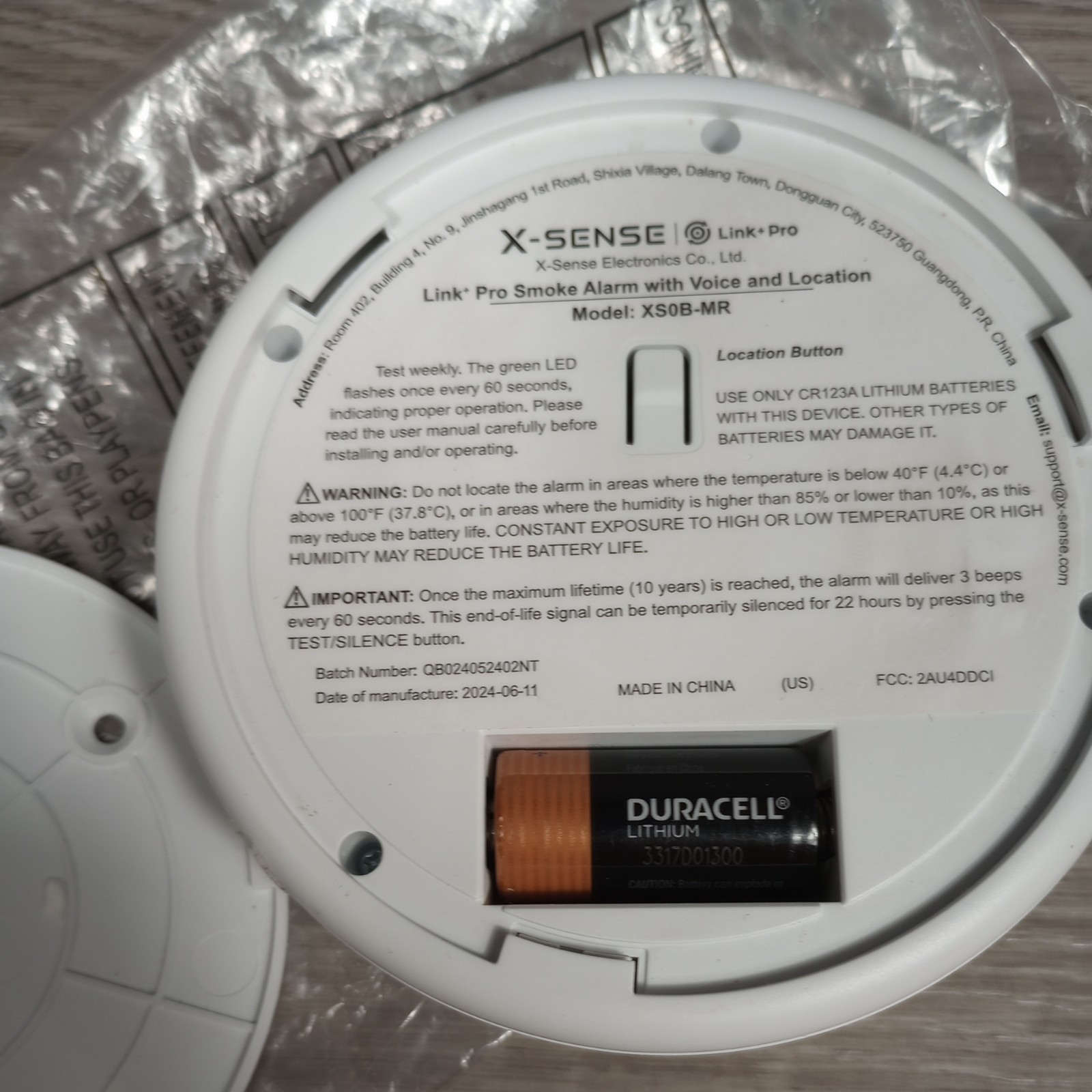 X-SENSE LINK+PRO SMOKE ALARM W/VOICE AND LOCATION, MODEL XS0B-MR