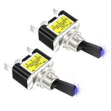 2x Toggle Rocker Switch 12v 30a Spst 3 Pin With Led Indicator For Car Boat 2x Toggle Rocker Switch 12v 30a Spst 3 Pin With Led Indicator For Car Boat