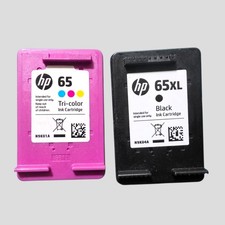2 Empty Genuine HP 65 XL Black And Magenta Ink Cartridges Refill Reuse Recycle