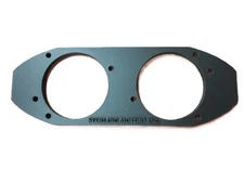 4" X 10" TO (2) 3.5" SPEAKERS ADAPTER PLATE DASH W/O SPEAKERS BLACK ABS PLASTIC