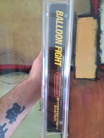 Balloon Fight NES Nintendo First Print Fully Intact Gloss Sticker 9.0 PSA CIB!!!
