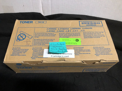ONE Genuine Konica Minolta TN118 Black Toner *OPEN BOX*A3V030/bizhub 215/226