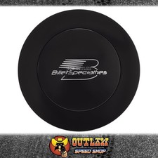 BILLET SPECIALTIES BLACK HORN BUTTON DOME STYLE WITH BILLET LOGO - BSBLK32625