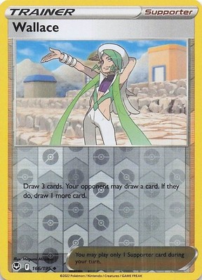 Wallace 166/195 Reverse Holo SWSH12: Silver Tempest NM-B2G1-Freeshiping