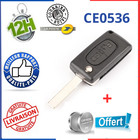 Coque Clé Plip PEUGEOT 207,307,308,3008,5008 Lame Sans Rainure Bouton CE0536