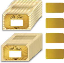 120 Pieces Gold Ticket Scratch off Cards Stickers Blank Gift Certificates Scratc