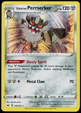 Galarian Perrserker 128 Sword & Shield - Holo Pokemon NM/M (Rare)