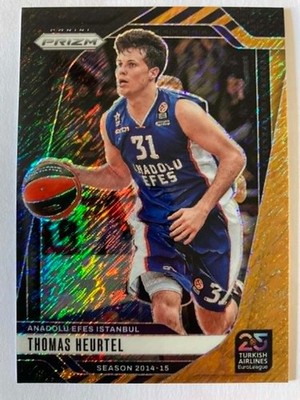 2024-25 Panini Prizm EuroLeague Black Gold Shimmer Prizm Thomas Heurtel /8