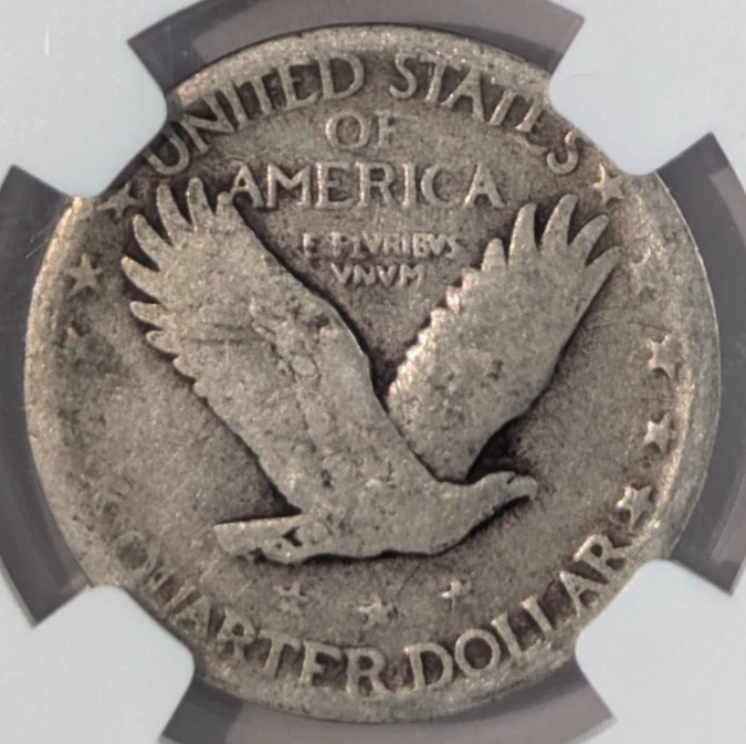 1927-S Standing Liberty Silver Quarter 25c NGC G4 2158983-023 Rare Date! - Image 4 of 4