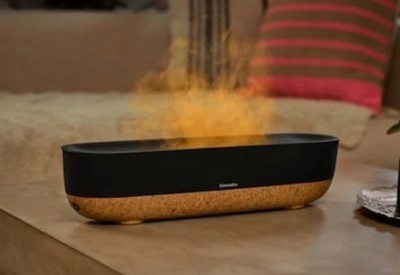 HoMedics Ultrasonic Humidifier Aromatherapy Cool Mist Flame Effect CMF57BK