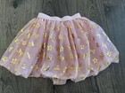 Disney Minnie Mouse Pink Tulle Skirt With Gold Print, Size 5 — photo 1