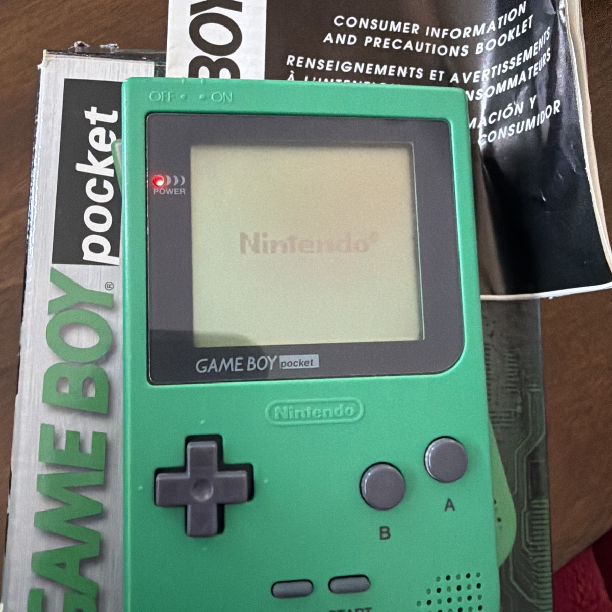 Nintendo Game Boy Pocket Launch Edition Green Handheld System for