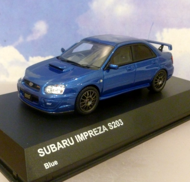 KYOSHO DIECAST 1/43 2004 SUBARU IMPREZA WRX STI S203 METALLIC BLUE KSR43115BL