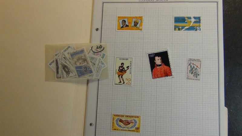 Stampsweis Central African Republic collection on Harris pages est 142 Stamps