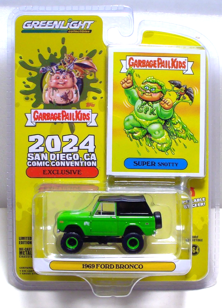 Greenlight 2024 San Diego Comic Conv Garbage Pail Kids '69 Ford Bronco 1:64